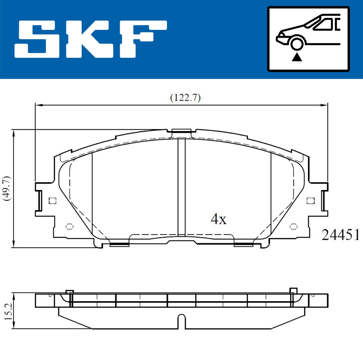 Set placute frana,frana disc VKBP 80529 SKF